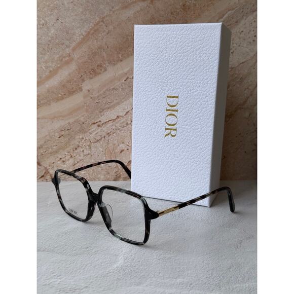 NEW Dior Mini CD O S2F Square Eyeglasses Frames Havana Grey main image 3